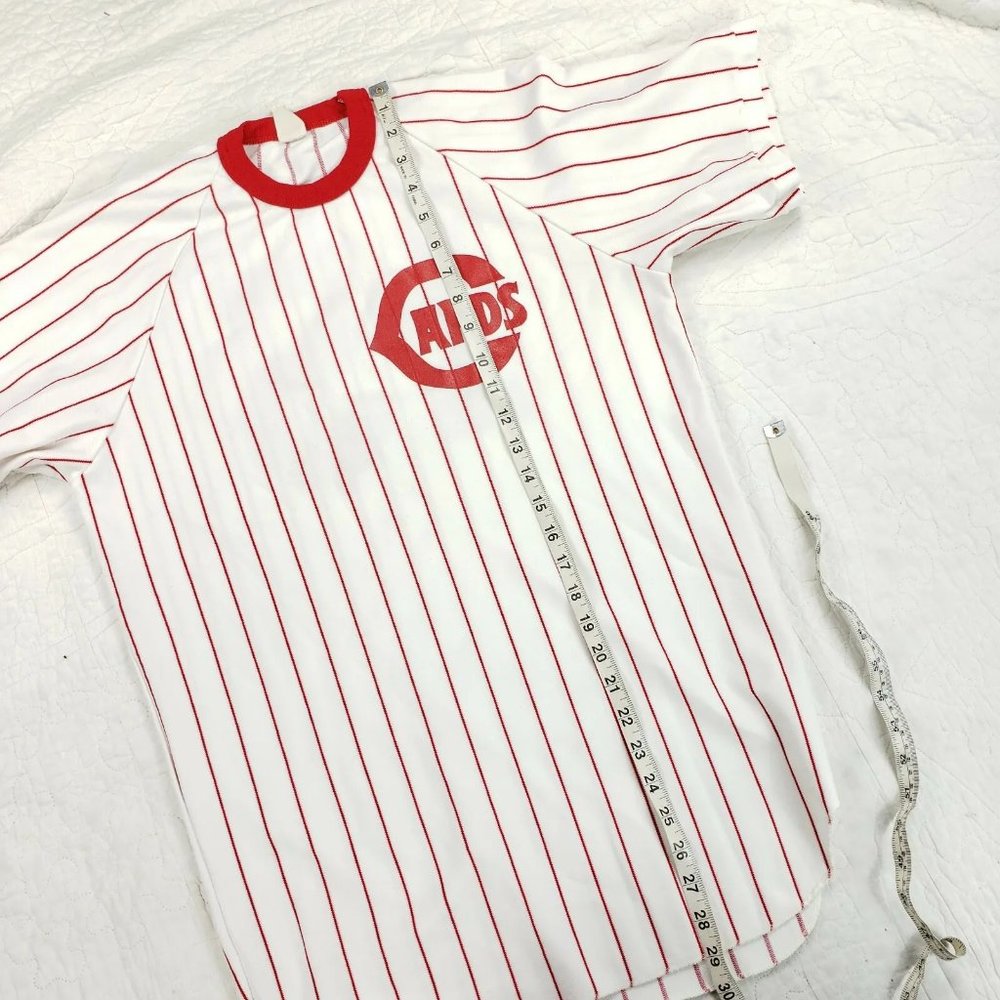 Vtg 60s St Louis Cardinals McCarver USA Made Jersey Southern Athletic Pinstripe - Picture 5 of 9